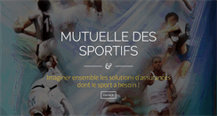 Desktop Screenshot of mutuelle-des-sportifs.com