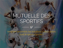 Tablet Screenshot of mutuelle-des-sportifs.com